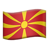 Flagge von Nordmazedonien Emoji auf Apple macOS und iOS iPhones