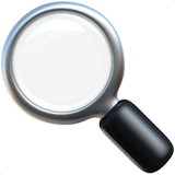 magnifying-glass-tilted-left Emoji apple