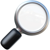 magnifying-glass-tilted-right Emoji apple