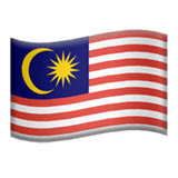 Bandera de Malasia en Apple macOS y iOS iPhones