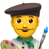 man-artist Emoji apple