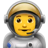 Astronauta (homem) nos iOS iPhones e macOS da Apple