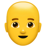 man-bald Emoji apple