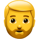 man-beard Emoji apple