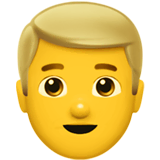 man-blond-hair Emoji apple