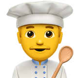 man-cook Emoji apple