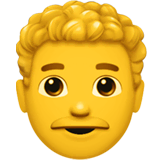 man-curly-haired Emoji apple