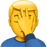 man-facepalming Emoji apple
