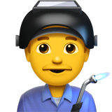man-factory-worker Emoji apple