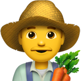 👨‍🌾 Фермер мужчина Эмодзи на Apple macOS и iOS iPhone