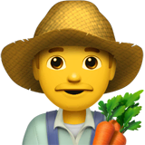 man-farmer Emoji apple
