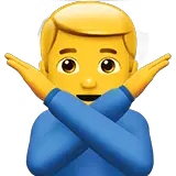 🙅‍♂️ Hombre haciendo el gesto de “no” Emoji en Apple macOS y iOS iPhones