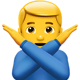 man-gesturing-no Emoji apple