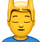💆‍♂️ Mann, der eine Kopfmassage genießt Emoji auf Apple macOS und iOS iPhones