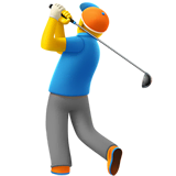 man-golfing Emoji apple