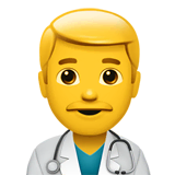 man-health-worker Emoji apple
