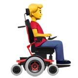 man-in-motorized-wheelchair-facing-right Emoji apple