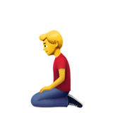 man-kneeling Emoji apple