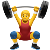 man-lifting-weights Emoji apple