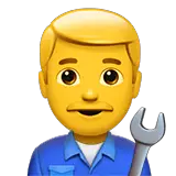 Механик мужчина Эмодзи на Apple macOS и iOS iPhone