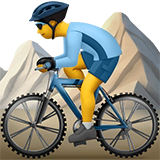 🚵‍♂️ Ciclista de bicicleta de montanha (homem) Emoji nos Apple macOS e iOS iPhones