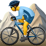 man-mountain-biking Emoji apple