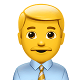 Man Office Worker on Apple