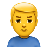 🙎‍♂️ Man Pouting Emoji on Apple macOS and iOS iPhones