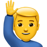 🙋‍♂️ Man Raising Hand Emoji on Apple macOS and iOS iPhones