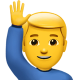 man-raising-hand Emoji apple