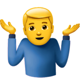 man-shrugging Emoji apple