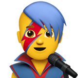 man-singer Emoji apple