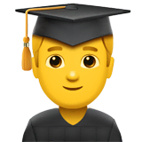 man-student Emoji apple