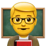👨‍🏫 Professore Emoji su Apple macOS e iOS iPhones