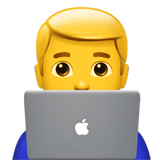 man-technologist Emoji apple