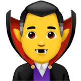 Man Vampire Emoji on Apple macOS and iOS iPhones