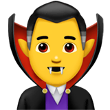 man-vampire Emoji apple