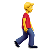man-walking-facing-right Emoji apple
