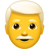 man-white-haired Emoji apple