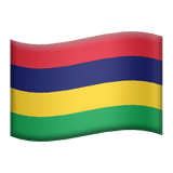 Flagge von Mauritius Emoji auf Apple macOS und iOS iPhones