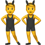 men-with-bunny-ears Emoji apple