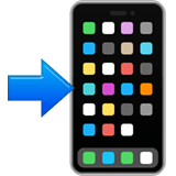 Telefon mit Pfeil Emoji auf Apple macOS und iOS iPhones