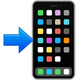 mobile-phone-with-arrow Emoji apple