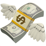money-with-wings Emoji apple