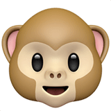 Tête de singe sur Apple macOS et iOS iPhones