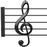Musical Score Emoji on Apple macOS and iOS iPhones