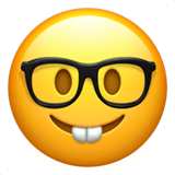 nerd-face Emoji apple