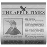 newspaper Emoji apple