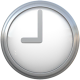 nine-oclock Emoji apple
