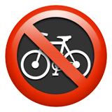 no-bicycles Emoji apple